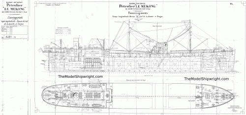 1928 French Cargo Ship Mekong – The Model Shipwright