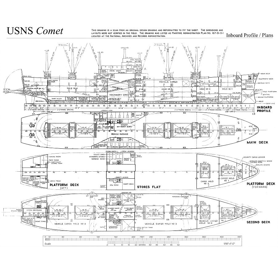 Free Ship Plans of U.S. Navy Cargo Ship U.S.N.S. Comet – The Model ...